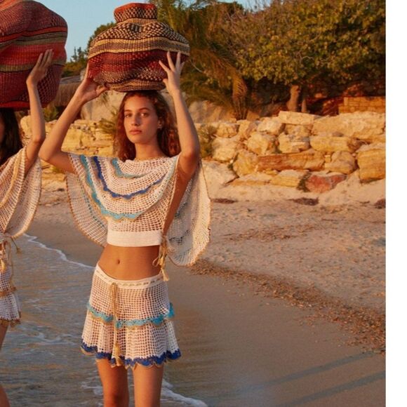 248.00 NWT MY BEACHEY SIDE RIMA SCALLOPED TOP NWT MEDIUM - Picture 5 of 11